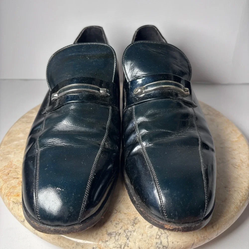 Mens Florsheim Designer Collection Patent Leather Loafers Slip On Dress Shoe 9 E